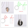 Collier pendentif en acier inoxydable en acier inoxydable 316L (hdx1041)